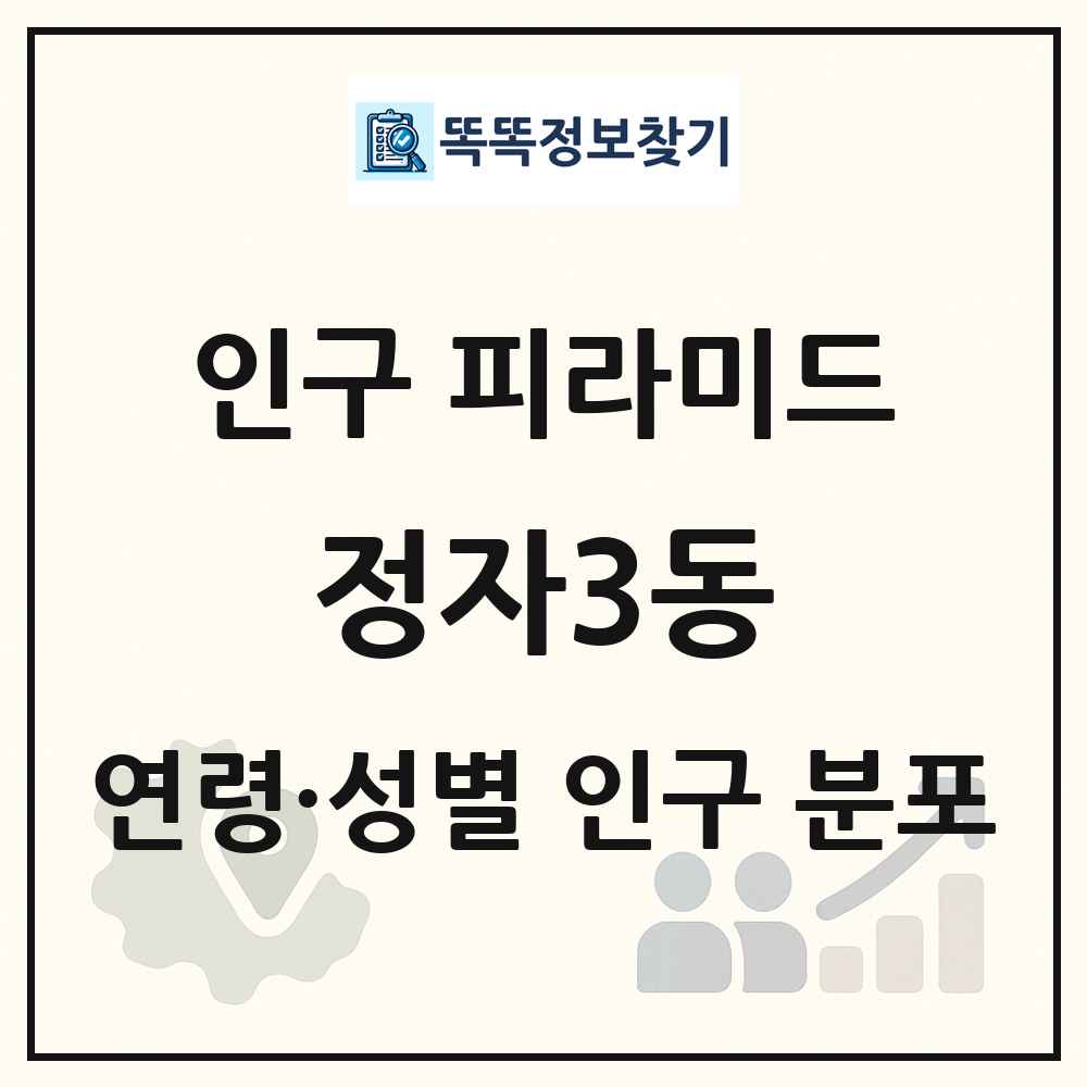 정자3동 인구 피라미드 링크 그림